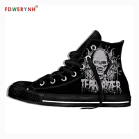 mens canvas casual shoes terrorizer band most influential metal bands of all time customize pattern color lightweight shoes