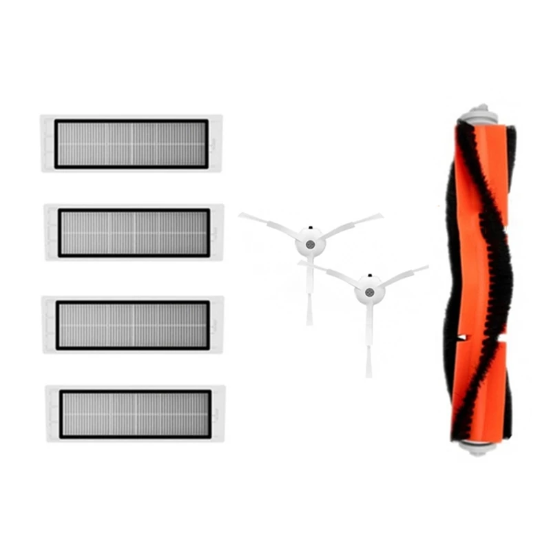 

Запчасти для пылесоса Xiaomi Roborock S50 S51 S55 S5 S6, фильтр НЕРА, основная и боковая щетки