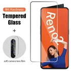 Стекло 9H 2 в 1 для OPPO Reno 2 Z 3 4 5G Ace, Защитная пленка для камеры OPPO Find X2 Lite F17 Pro, защита от отпечатков пальцев