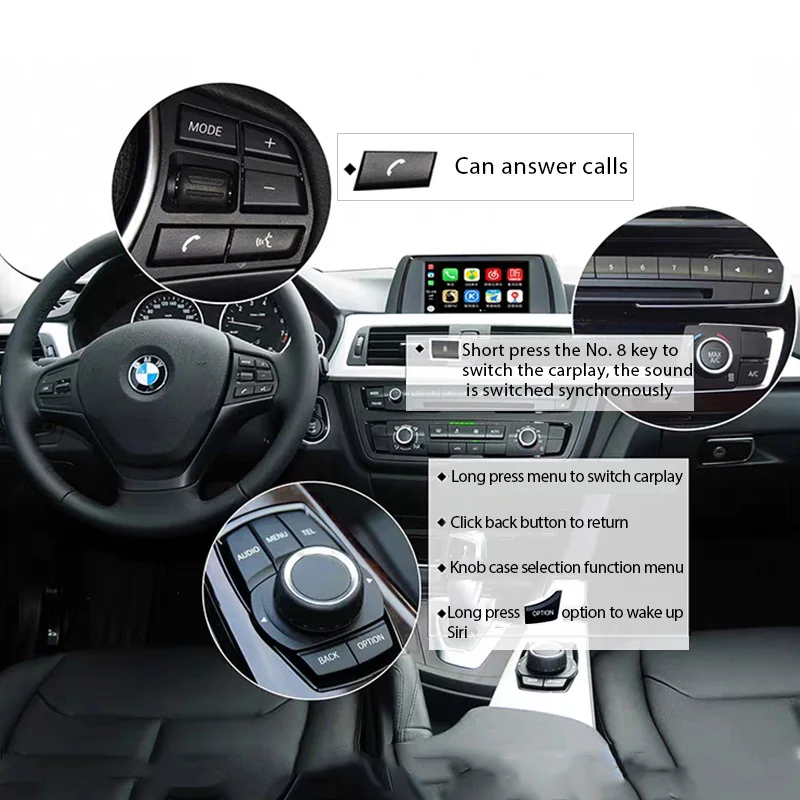 Yeesite wifi беспроводная Apple Carplay автомобильная игра Android Авто зеркальное зеркало