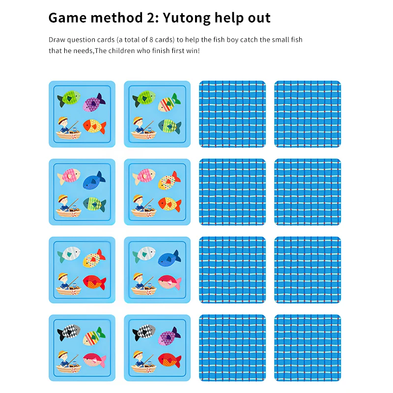 

Children Flying Chess Board Macthing Game Sets Kids Wooden 2 in 1 Magnetic Fishing Toys Funny Baby Indoor Fishing Education Toys