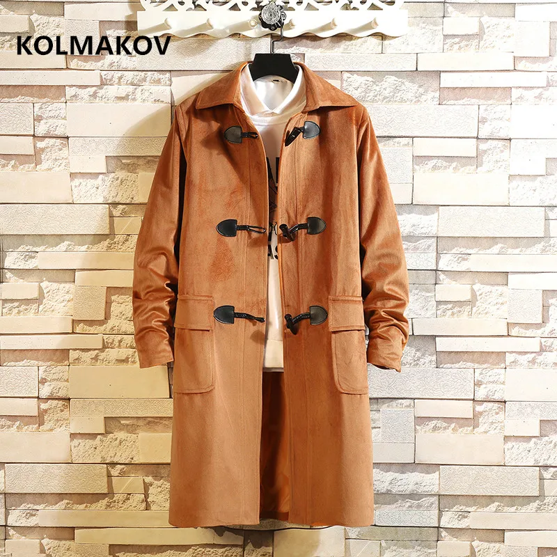 Новинка зимы 2020 стильное пальто мужской повседневный тренчкот на пуговицах