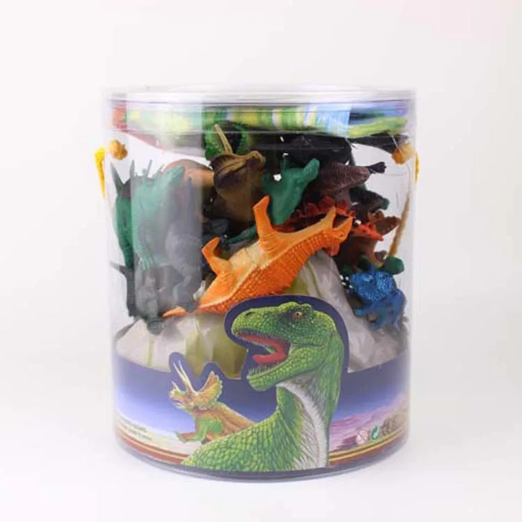 

26pcs New Big Bucket Dinosaur Toy Jurassic Simulation Dinosaur Model Toy Cognitive Puzzle Decoration Gift K41