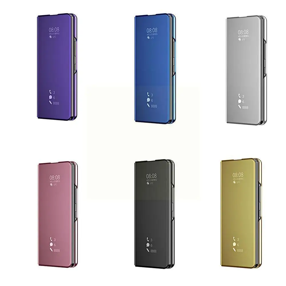

Suitable For Fold3 Mobile Phone Shells W22 Mirror Cover Screen Protective Phone Cases Shells Anti-drop Folding Clamshell Zf M1U6