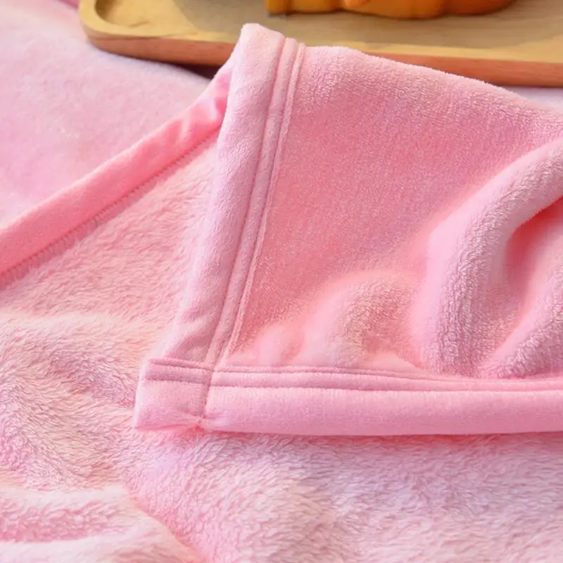 Теплое Флисовое одеяло 50 дюймов розовое покрывало на кровать простыня