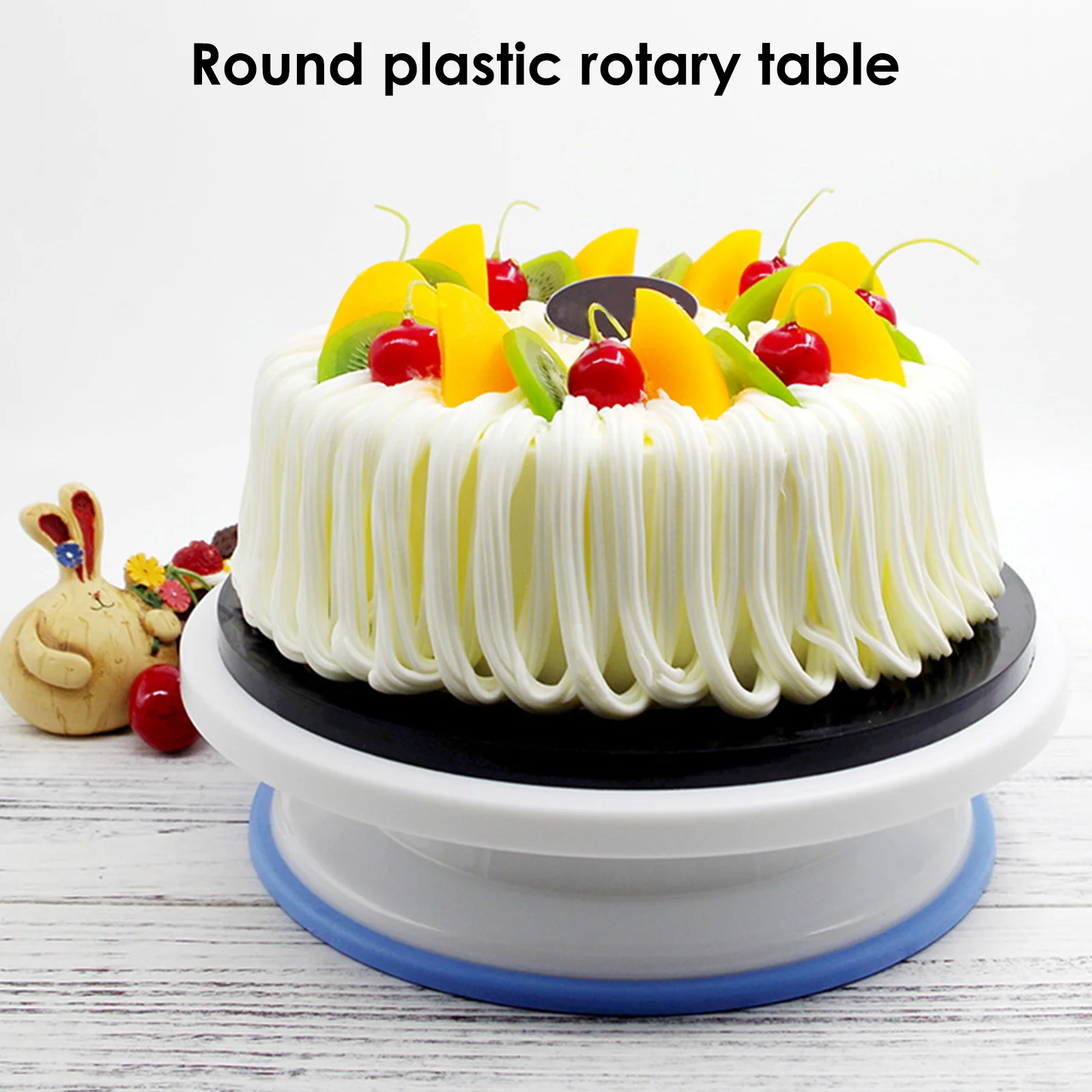 

Вращающийся поворотный стол для торта, белая вращающаяся подставка для торта, 11 дюймов, подходит для украшения тортов, кондитерских изделий...