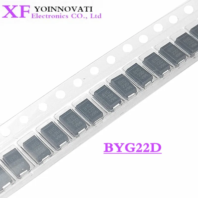 100 шт./лот BYG22D BYG22 2A 200V SMA Новый оригинал|Интегральные схемы| |