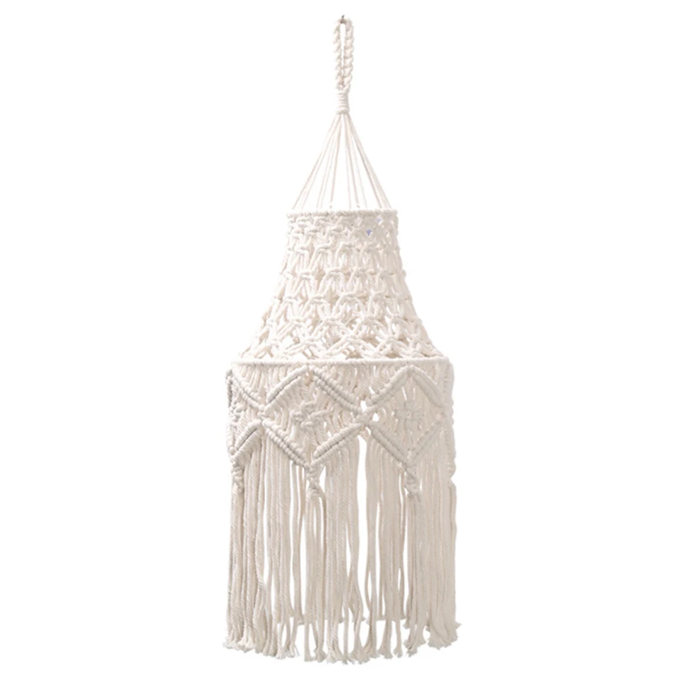 

Lampshade Tapestry Homestay Handmade Lampshade Woven Cotton Rope Chandelier Nordic Style Decorative Lampshade Bohemian Lighting