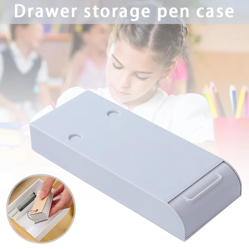 

Pencil Case Large Capacity Drawer Pen Box Student Storage Table Bottom Pen Holder Organizer for School JHP-Best