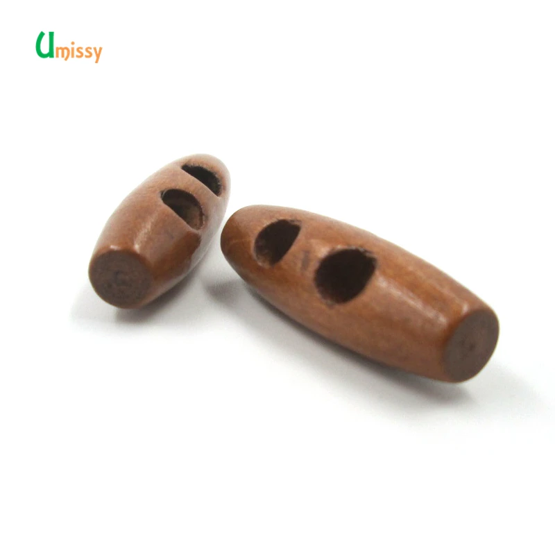 Деревянные пуговицы 30 шт. 2 отверстия для шитья рожковые переключатели