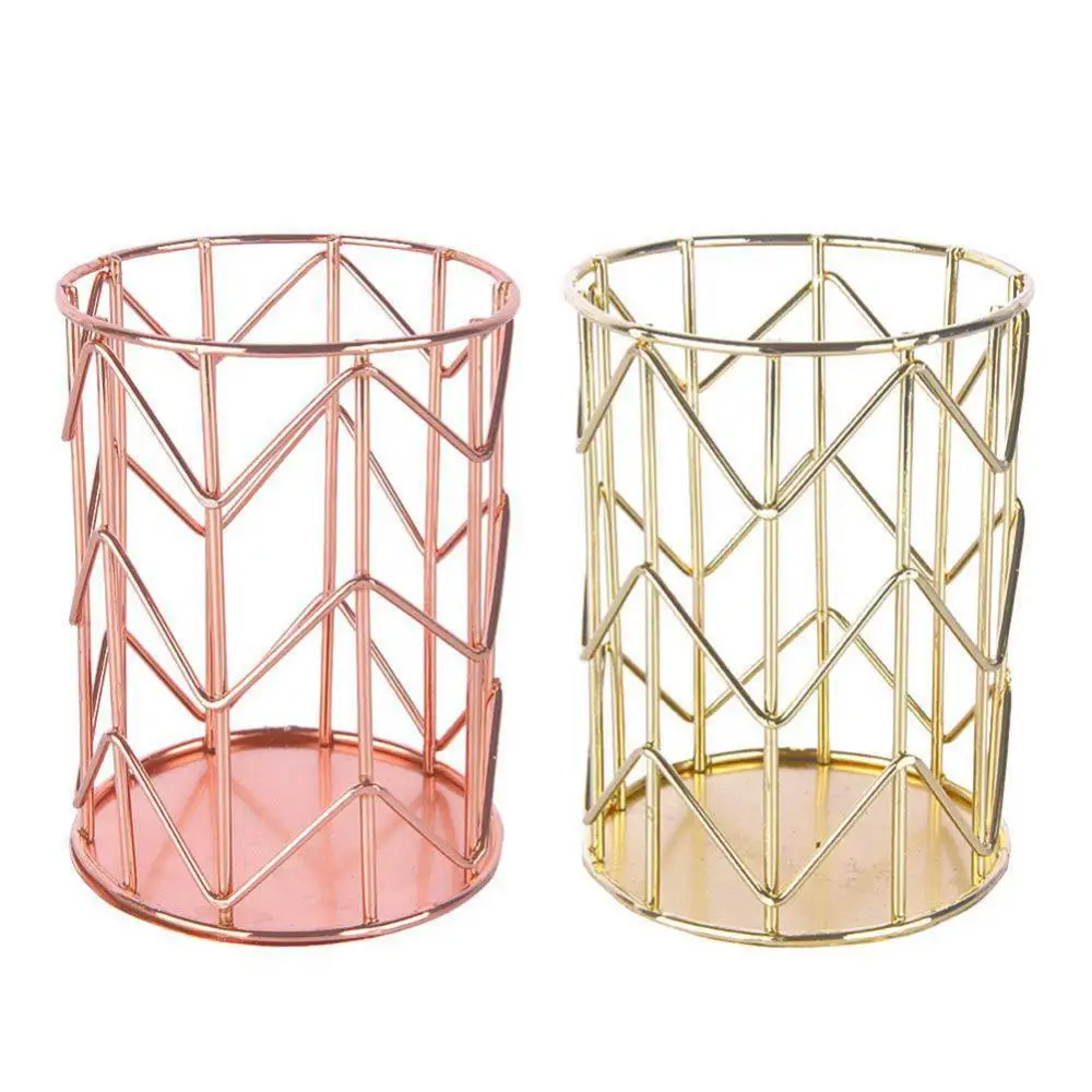 

Metal Mesh Pen Pencil Holder Makeup Brush Storage Stand Desk Accessory Organizer