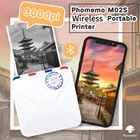 Phomemo печать фотографий Inkless M02S беспроводной карманный принтер 300 точекдюйм термальный DIY Impresora фотография для Iphone iOS 8 Android 4,0