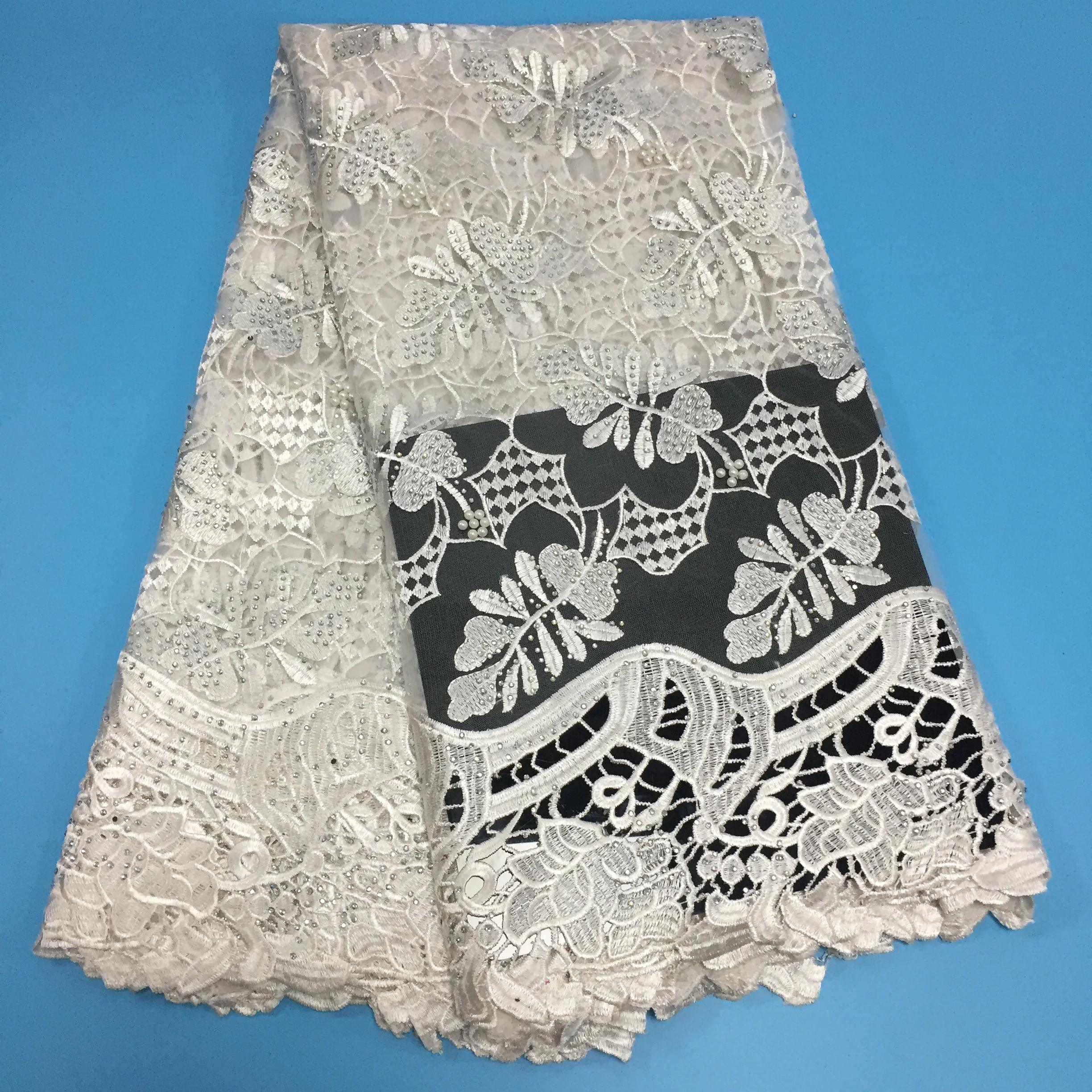 

African lace fabric 2020 High quality Nigerian French lace fabric wedding dress