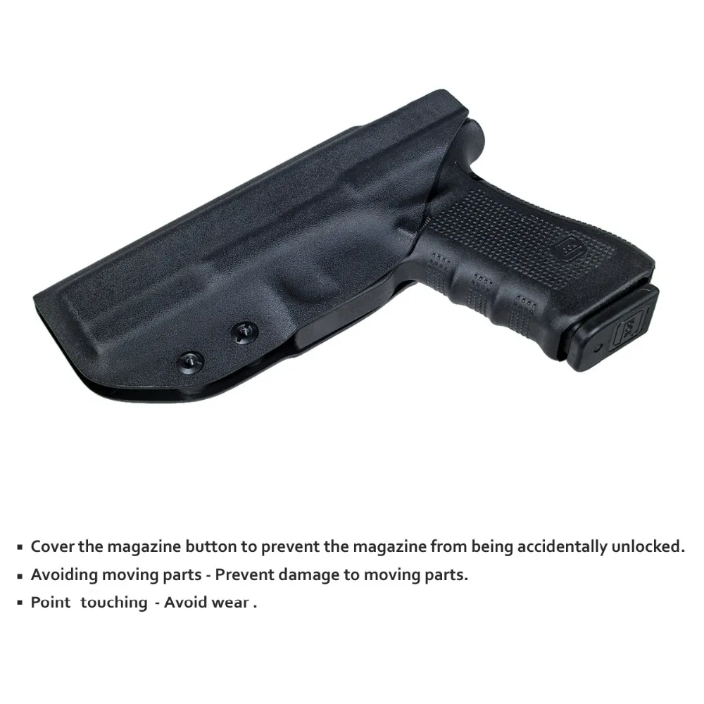 BBF Make IWB Тактический KYDEX пистолет кобура Glock 19 17 25 26 27 28 43 22 23 31 32 Внутри Скрытого Ношения кейс для пистолета аксессуары