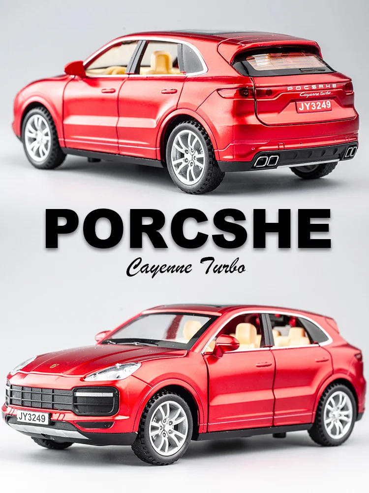KIDAMI 1:32 Porsche Cayenne Diecast Car Model Children Toy Cars Decoration Pull Back with Sound and Light Gifts | Игрушки и хобби