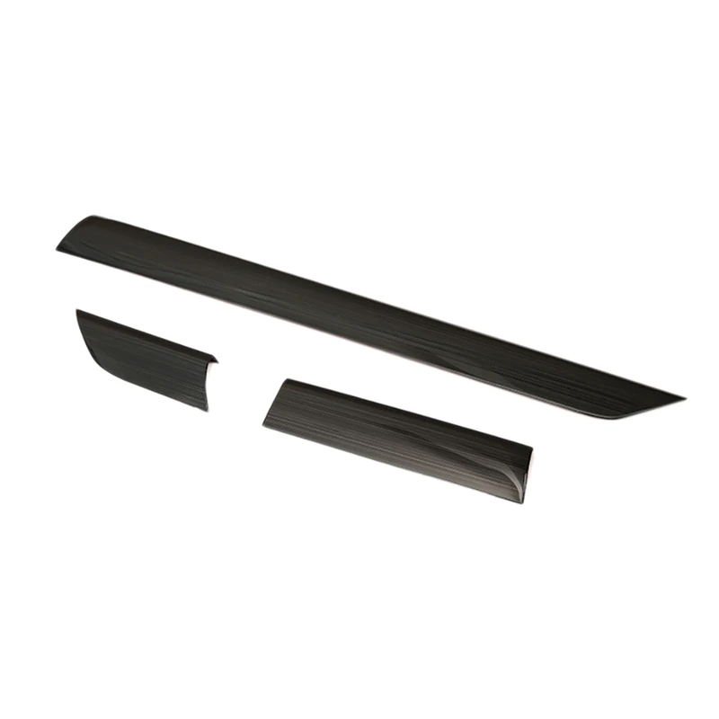 

3Pcs Dashboard Decoration Board Stainless Steel Black Decoration Strip Anti-Scratch Board for 2014-2021 Toyota