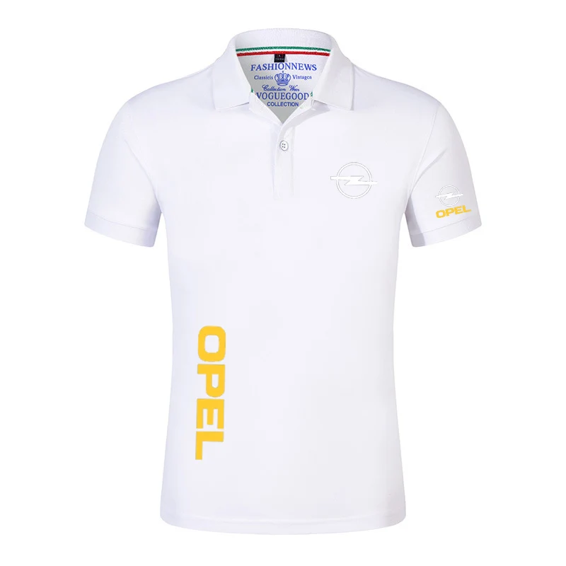 

2021 OPEL Summer Men's Comfortable Polo Casual Short Sleeves Solid color Tshirt Man Classic Unisex Tops Customize T-shirt