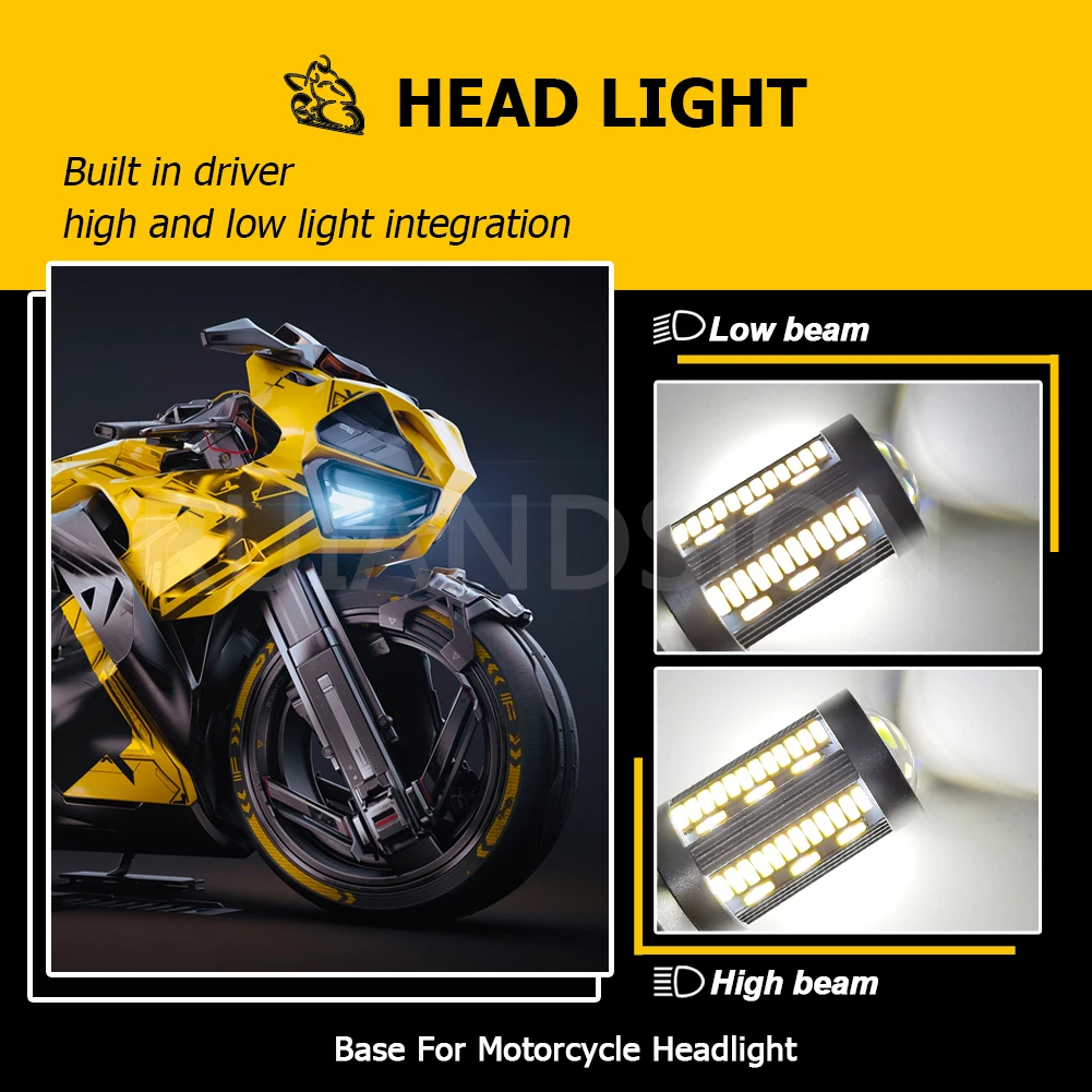 Светодиодные фары для мотоцикла RUIANDSION 10 шт. PH11 9014 12 В 24 4014SMD 1200 лм мотоциклетные