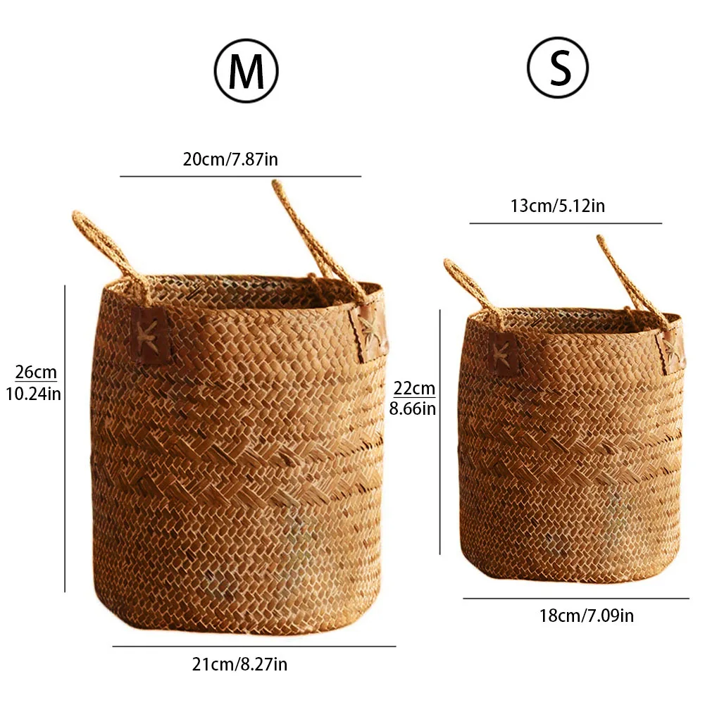 Подвесной ротанговый корзина водорослей тканые корзины для хранения садовая