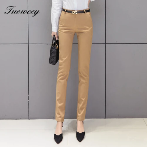 Плюс Размеры официальные прямые Штаны для Для женщин Офисные женские туфли Стиль