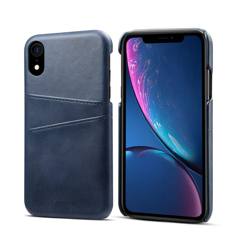 

For iPhone X XR XS MAX Cell Phone Case Luxury PU Leather Mobile Phone Cover Credit Card Holder