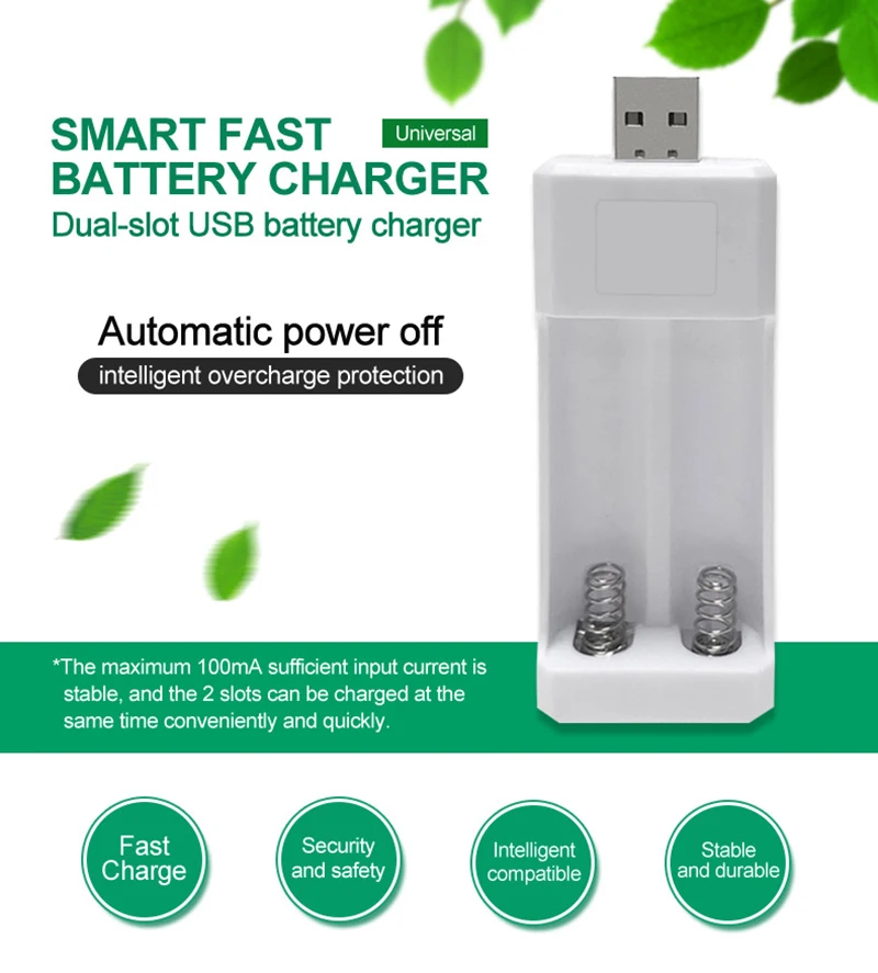 Зарядное устройство PHOMAX с двумя USB портами портативное легкое Универсальное