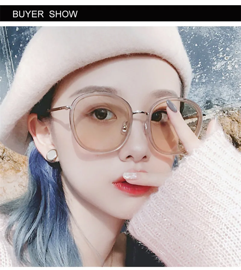 Женские и мужские круглые солнцезащитные очки яркие оттенки многоцветные линзы