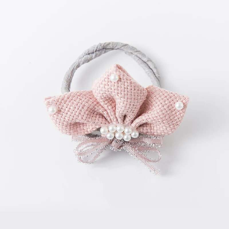 M MISM Lovely Children Full Cover Cloth Hair Styling Tools Exquisite Imitation Pearl Headwear Solid Crown Shape Magic Bun | Аксессуары