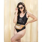 Вечерние женские Плавание костюм, с надписью 