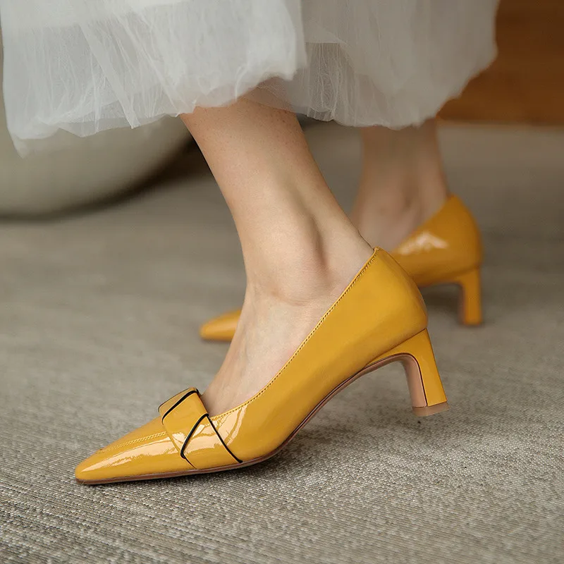 

Smeeroon 2021 Big Size 34-40 Women Pumps Simple Elegant High Heels Single Shoes Pointed Toe Spring Party Wedding Shoes Woman