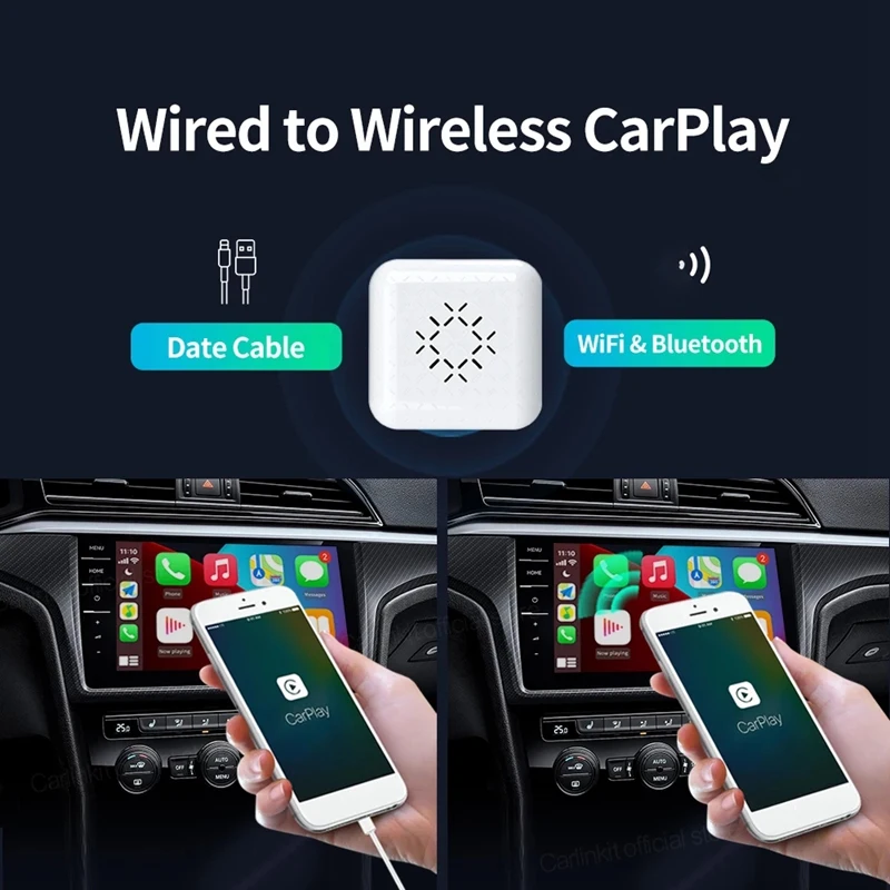 Горячая Распродажа Carlinkit 2021 MINI Carplay Box для Mercedes Volvo и т. Д. поддержка беспроводного