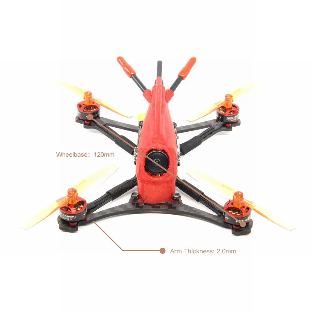 HGLRC зубочистка Parrot120 Pro 120 мм FPV гоночный Дрон с камерой 1200TV 2-4S F4 Контроллер полета