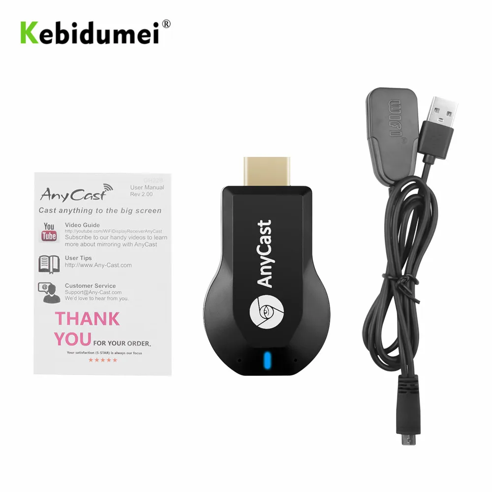 Адаптер для Anycast M2 MiraScreen miracast TV WiFi Дисплей приемник DLNA Airplay Поддержка ios и Android |