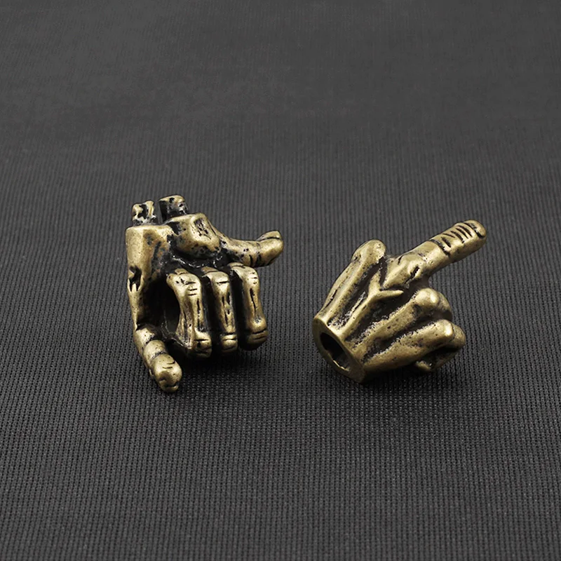 1 шт. латунный нож с бусинами Зонт веревка из бисера жесты на палец бусы