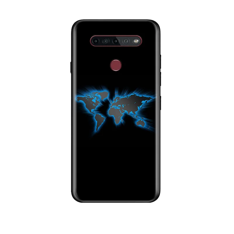 

Travel Around World Map For LG G8 V30 V35 V40 V50 V60 Q60 K40S K50S K41S K51S K61 K71 K22 ThinQ 5G TPU Silicone Black Phone Case