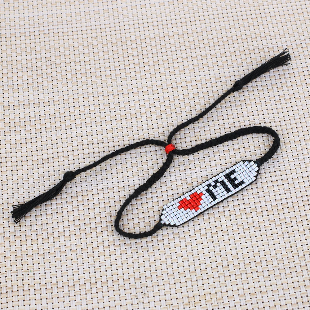 

KELITCH Rainbow Bracelet Letter Love Me Gift Miyuki Bracelets For Women Pulseras Wholesale Jewelry Handmade Fashion