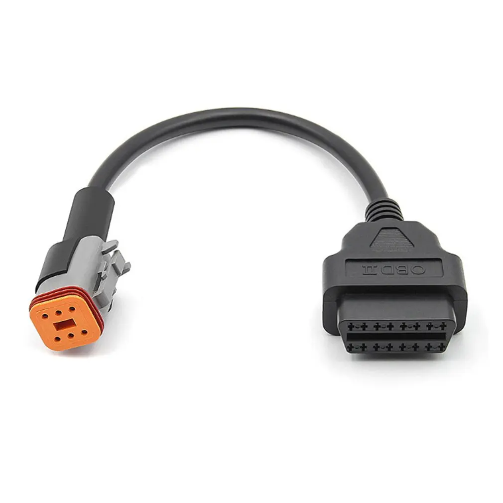 

Кабель OBD2 для мотоцикла, совместимый с мотоциклом, 6-контактный разъем OBD II, диагностический кабель, 6-контактный адаптер