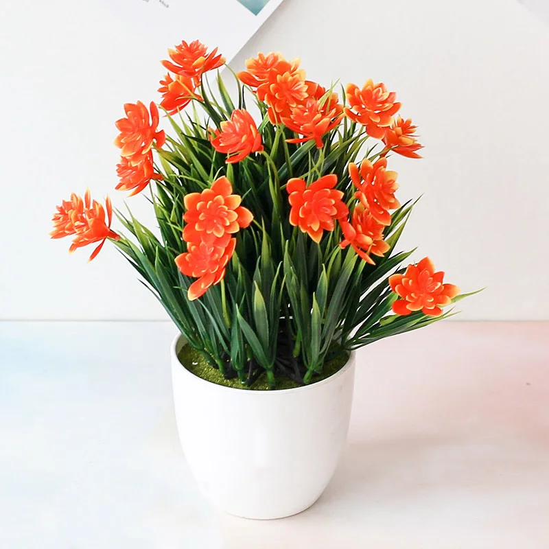 

Artificial Flower Bonsai Potted Simulated Plant Plastic Ornament Home Decoration