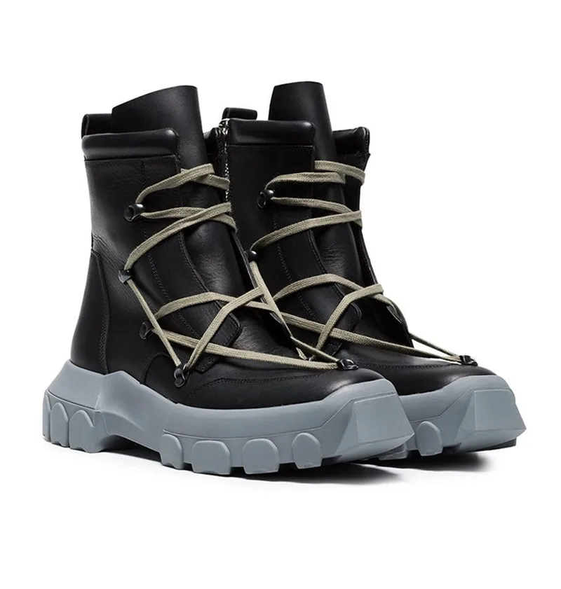 Botas hombre; коллекция года; Мужские ботинки в байкерском стиле; Модные Ботинки martin на платформе; мужская повседневная обувь с высоким берцем; 9#20/15D50