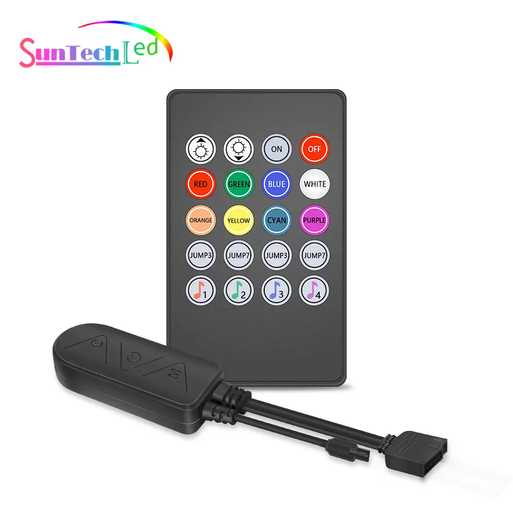 

Suntech Led Strip Bluetooth Music Controllar,20 Keys Remote Control For RGB 5050 LED Strip