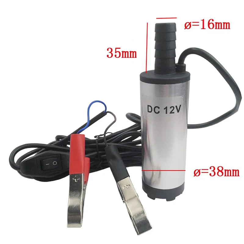 

DC12V Stainless Steel Submersible Diesel Fuel Water Oil Pump 12L Per Minute 38mm 40W Drop Ship