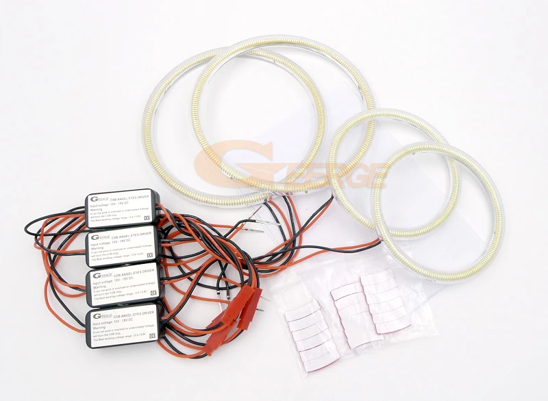 Отличный ультра яркий COB комплект светодиодов глаза ангела halo кольца дневной