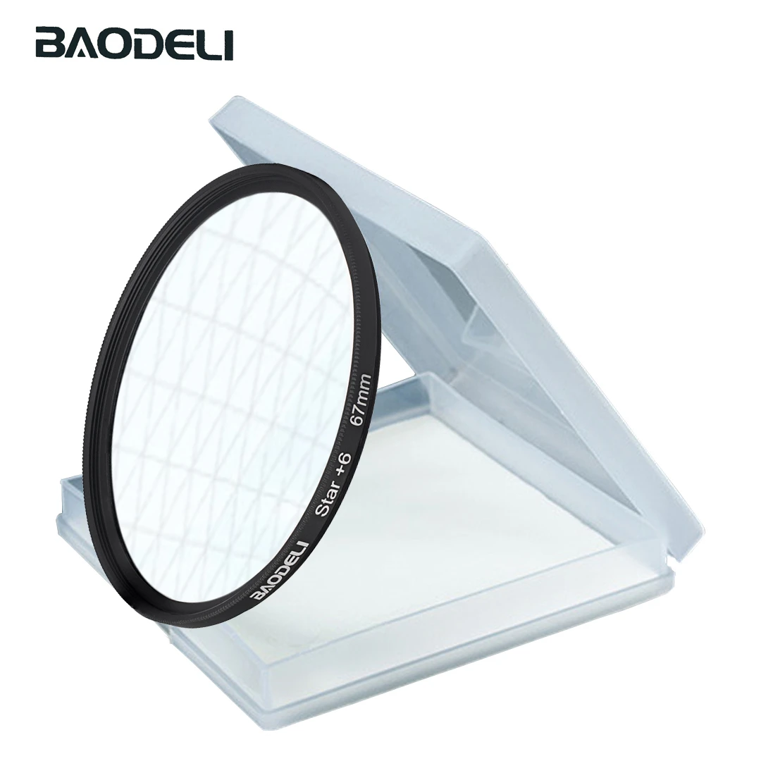 Фильтр BAODELI Star 49 52 55 58 62 67 72 77 82 мм для объектива камеры Canon Eos M50 T5 T6 2000 D Nikon 3500 7500