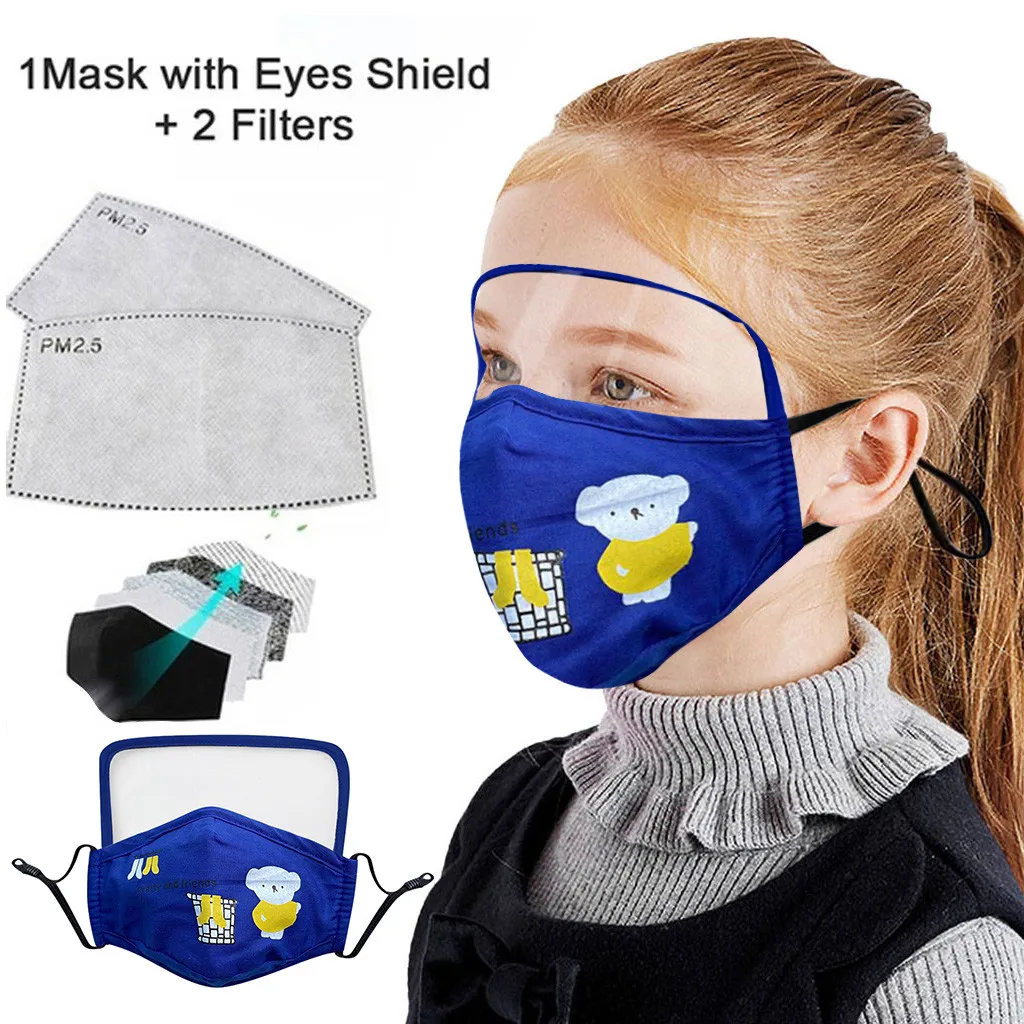 На открытом воздухе Детские Уход за кожей лица маска для с глазами щит + 2 фильтры
