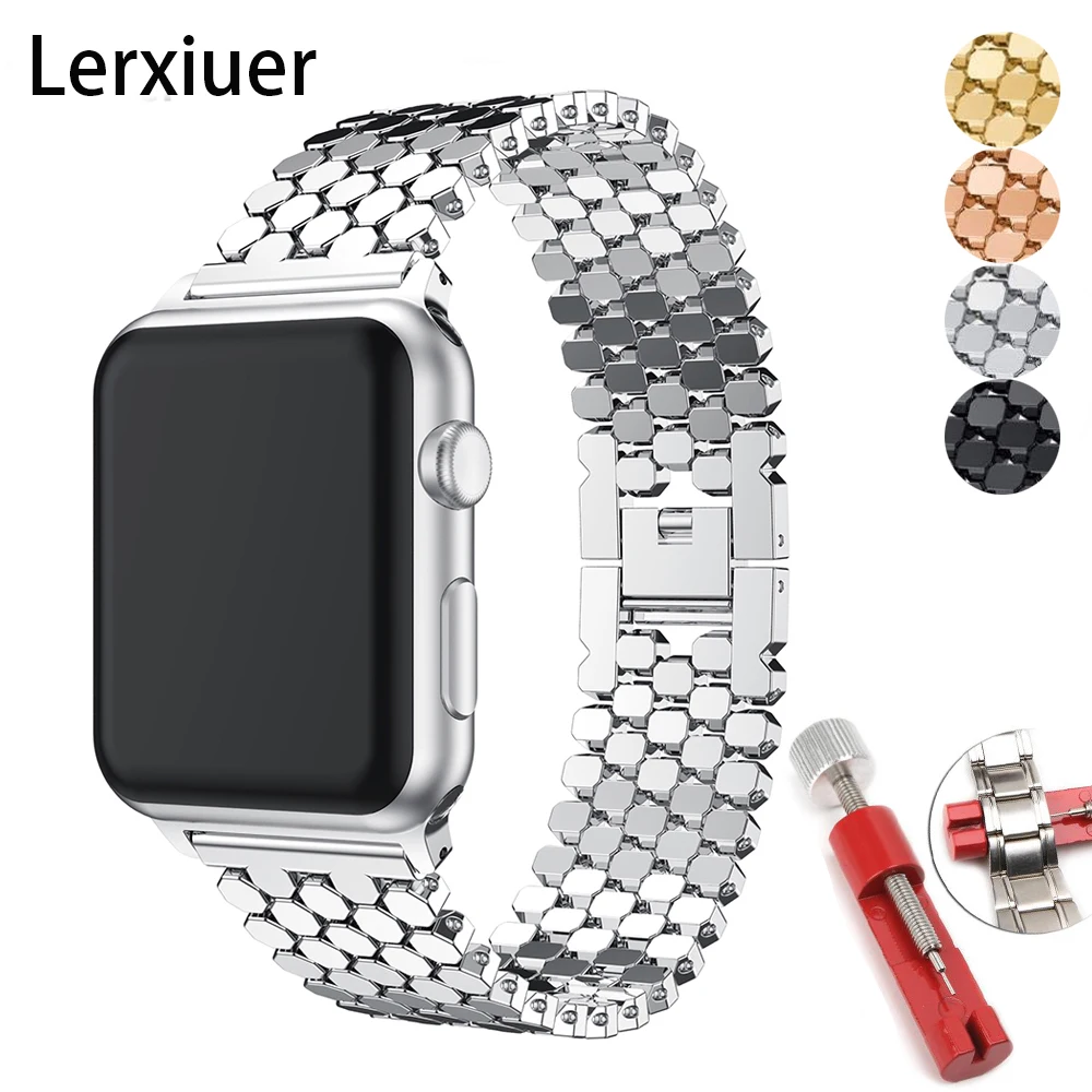 Ремешок для apple watch band 4 5 iwatch 44 мм 40 мм ремешок 42 мм 38 мм apple watch 5 4 3 2 1 аксессуары браслет из нержавеющей стали correa