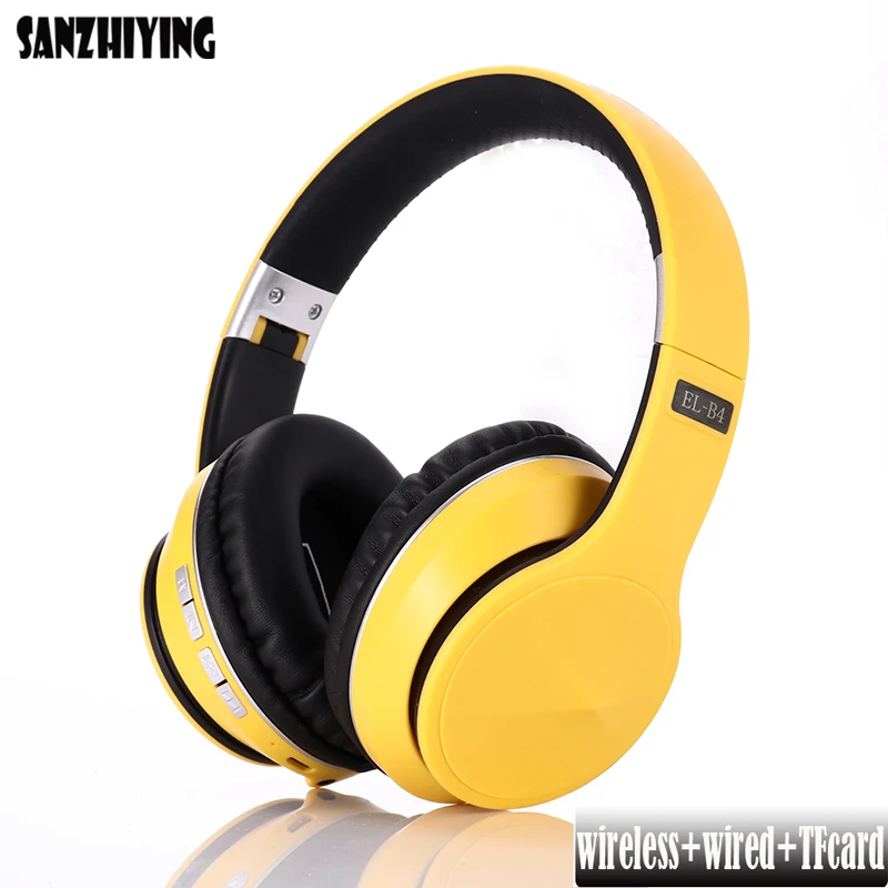 Беспроводные Проводные bluetooth наушники с микрофоном Поддержка карт памяти Hi Fi