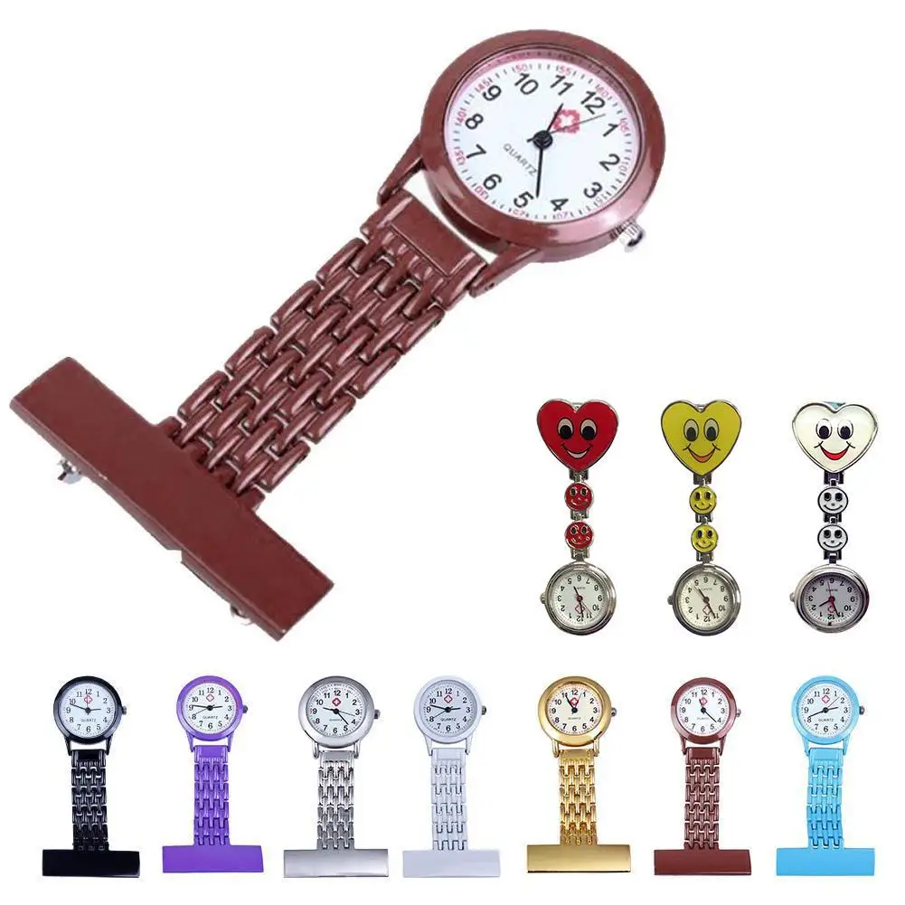 Модные Симпатичные карманные часы медсестры на клипсе булавка кулон туника