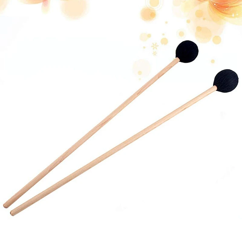 2 шт. барабанные молотки Ударные Палочки шерсть войлочные головки с деревянной