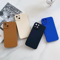 luxury soft matte phone case for iphone 11 12 13 pro max xs x xr 7 8 plus se 2020 solid candy color shockproof bumper back cover