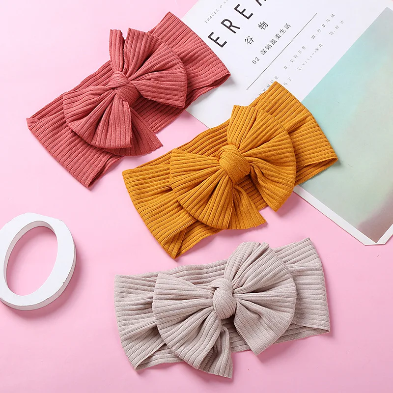 

1 PC Winter Warm Ear Warmer Headwrap Xmas Girls' Crochet Headband Knitted Bow Hairband Hair Band Accessories